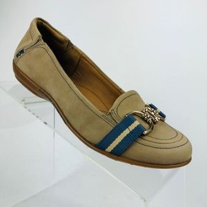Sofft Tan Suede Flat Loafer